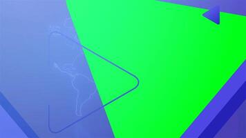 verde pantalla triángulo gráfico elemento para cubrir y movimiento gráfico diseño y composición herramientas, político programa editable modelo con verde pantalla efecto video