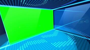notícia estúdio fundo com verde tela para transmissão e meios de comunicação Produção Projeto elemento com outro animação video