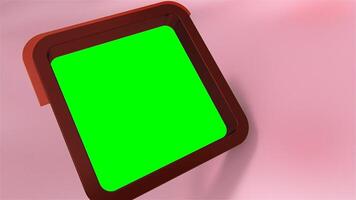 Chroma key frame mockup for creative content and program promotion with five slideshow presentation templates with green screen effect and intro animation, green screen template background element video