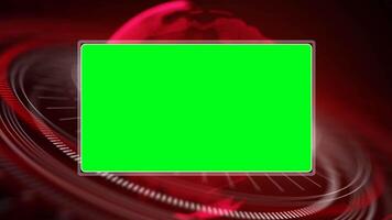 Modern Red Headlines News Template with Green Screen Setup, Fully Editable Chroma Key Background for Broadcasts with two slideshow presentation templates with green screen effect and outro animation video