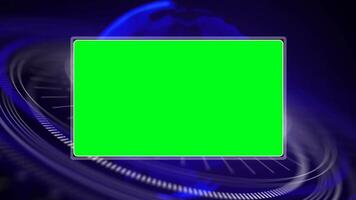 Professional Blue Headlines Template with Green Screen, Chroma Key Background for News and Presentation Use with five slideshow presentation templates with green screen effect video