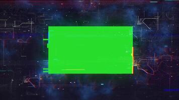 digital espacio gráfico movimiento antecedentes para contenido creación con seis diapositivas presentación plantillas con verde pantalla efecto, suspenso crimen espectáculo programa modelo con verde pantalla video