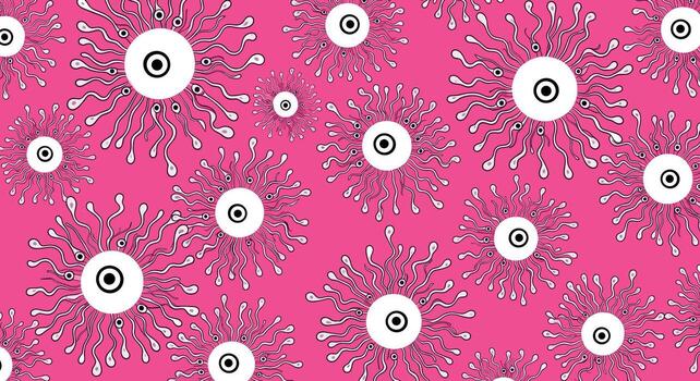 resumen globo ocular flor modelo. vector