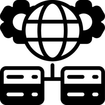 Node.js Hosting Semi Solid Icon vector