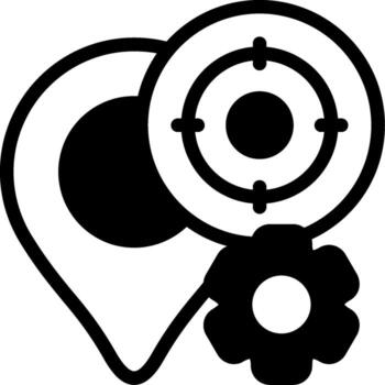 Geo Targeting Glyph Style Icon Design vector