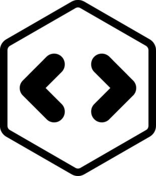 Code Glyph Style Icon Design vector