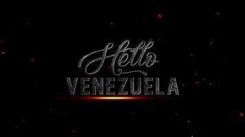 dinâmico Olá Venezuela título revelar com fogosa partícula efeitos para a noivando cinematográfico experiência e nacional orgulho video