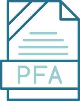 PFA Format Outline Two Color Icon vector