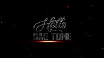 deslumbrante cinematográfico texto logotipo para são para mim uma cativante exibição contra uma Preto fundo com espumante efeitos video