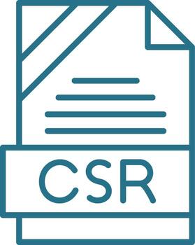 CSR Format Outline Two Color Icon vector