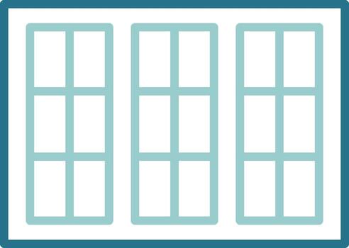 WindowOutline Minimal Two Color Icon vector