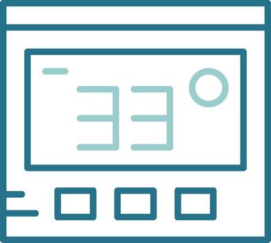 ThermostatOutline Minimal Two Color Icon vector