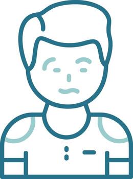 Intrigue Emotion Outline Two Color Icon vector