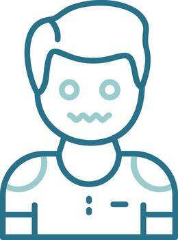 amargura emoción contorno dos color icono vector