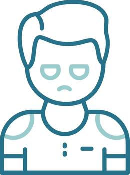 oscuridad emoción contorno dos color icono vector