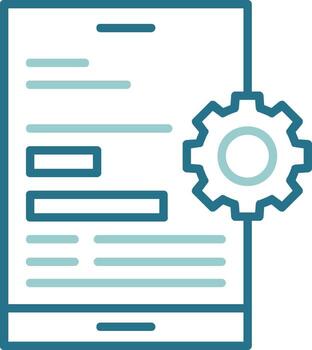 Mobile optimization Circle Outline Two Color Icon vector