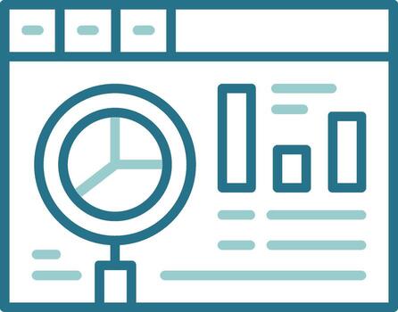 Website audit Circle Outline Two Color Icon vector