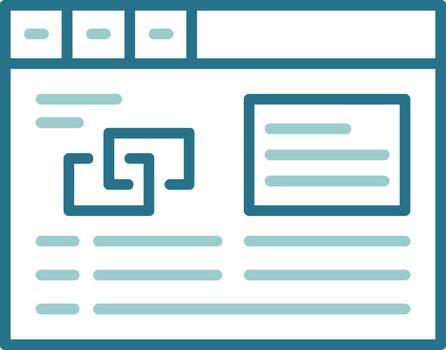 Link building Circle Outline Two Color Icon vector