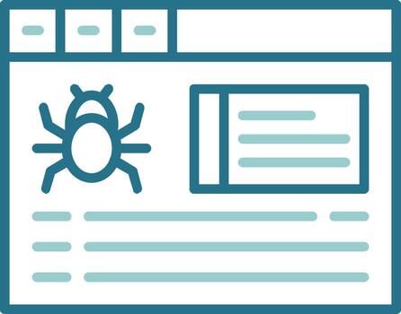 Crawling Circle Outline Two Color Icon vector