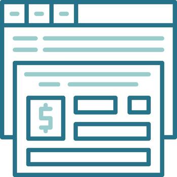 Conversion tracking Circle Outline Two Color Icon vector