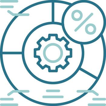 AB testing Circle Outline Two Color Icon vector