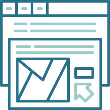 Conversion rate optimization Circle Outline Two Color Icon vector