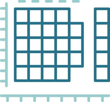 Heatmap Circle Outline Two Color Icon vector