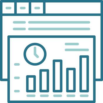 Exit rate Circle Outline Two Color Icon vector