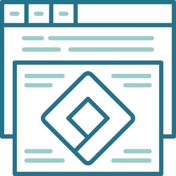 Attribution modeling Circle Outline Two Color Icon vector