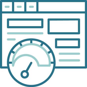 Page speed Circle Outline Two Color Icon vector