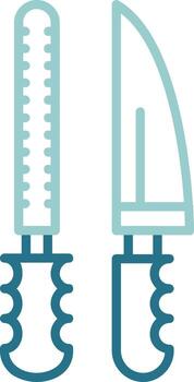 Sharpening Outline Two Color Icon vector