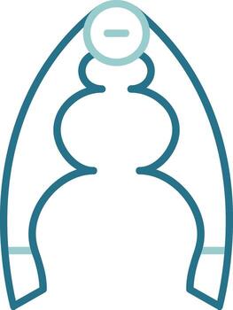 cascanueces contorno dos color icono vector