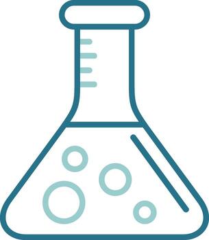 Flask Outline Two Color Icon vector