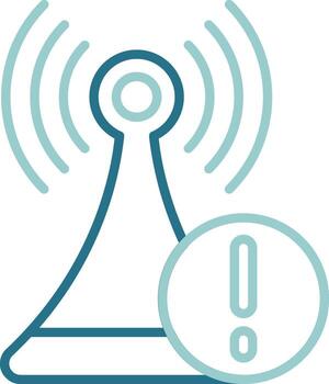 Connection lost Notification Outline Two Color Icon vector