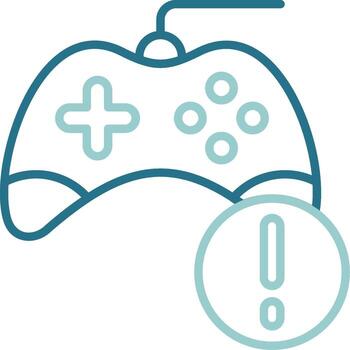 Game Notification Outline Two Color Icon vector