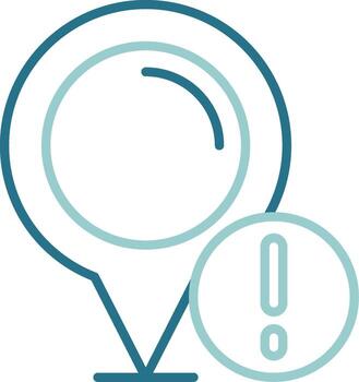 alfiler notificación contorno dos color icono vector