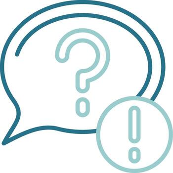 Question mark Notification Outline Two Color Icon vector