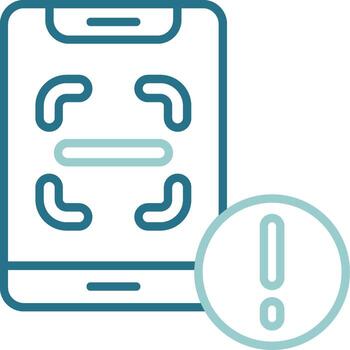 Scanner Notification Outline Two Color Icon vector