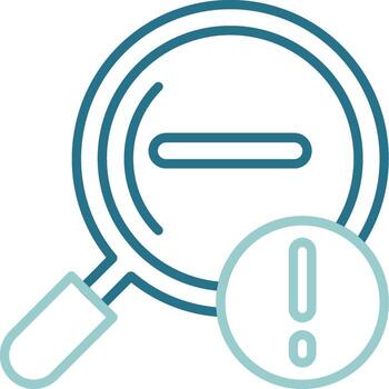 Zoom out Notification Outline Two Color Icon vector