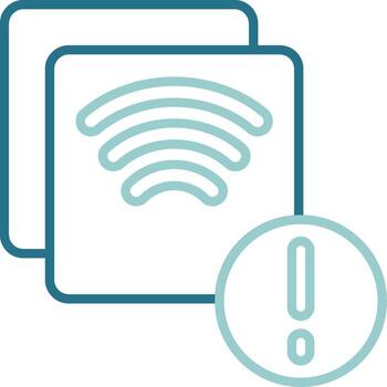 Screen mirroring Notification Outline Two Color Icon vector