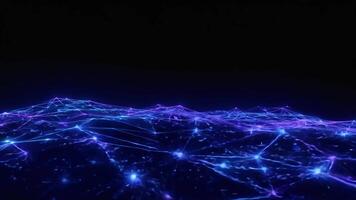 Abstract Digital Network with Glowing Data video