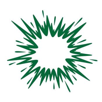 Abstract green doodle bursting effect with blank space for text or design elements vector