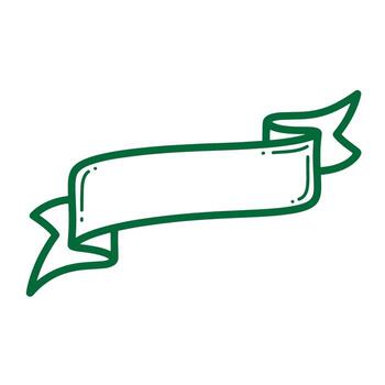 Green doodle banner empty with space for text suitable for announcements and special events vector