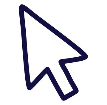 Simple and modern computer mouse cursor icon representing digital navigation and interaction vector