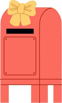 Mailbox with Decorative Bow vector