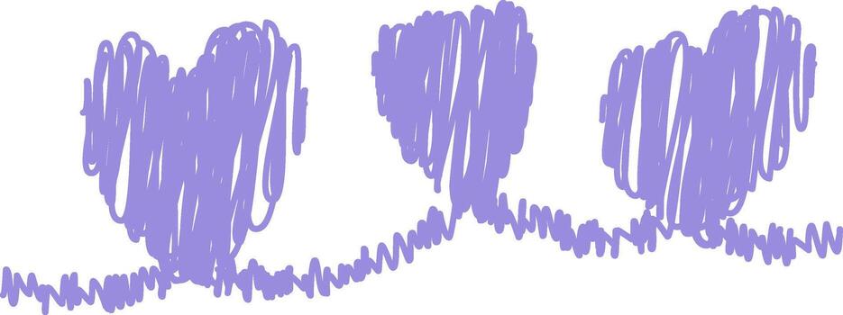 Scribbled Heart Pattern vector