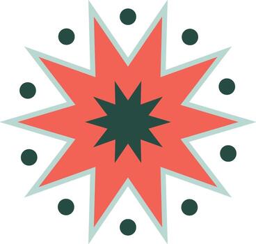 geométrico Starburst con círculos vector