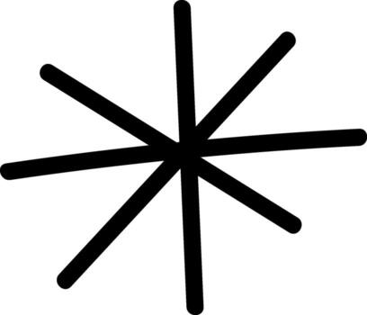 Simple Snowflake Sketch vector