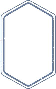 Grunge Hexagonal Frame vector