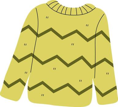 Zigzag Patterned Knitted Sweater vector